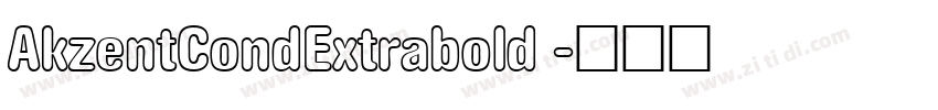 AkzentCondExtrabold 字体转换